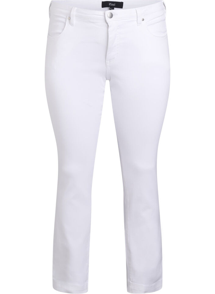 Slim fit Emily jeans med regul&aelig;r talje, Hvid, Packshot image number 0