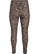 Viskose leggings med zebra print, Brun, Packshot image number 1