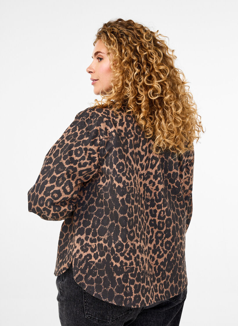 Canvasjakke med leopardprint, Leo AOP, Model image number 1