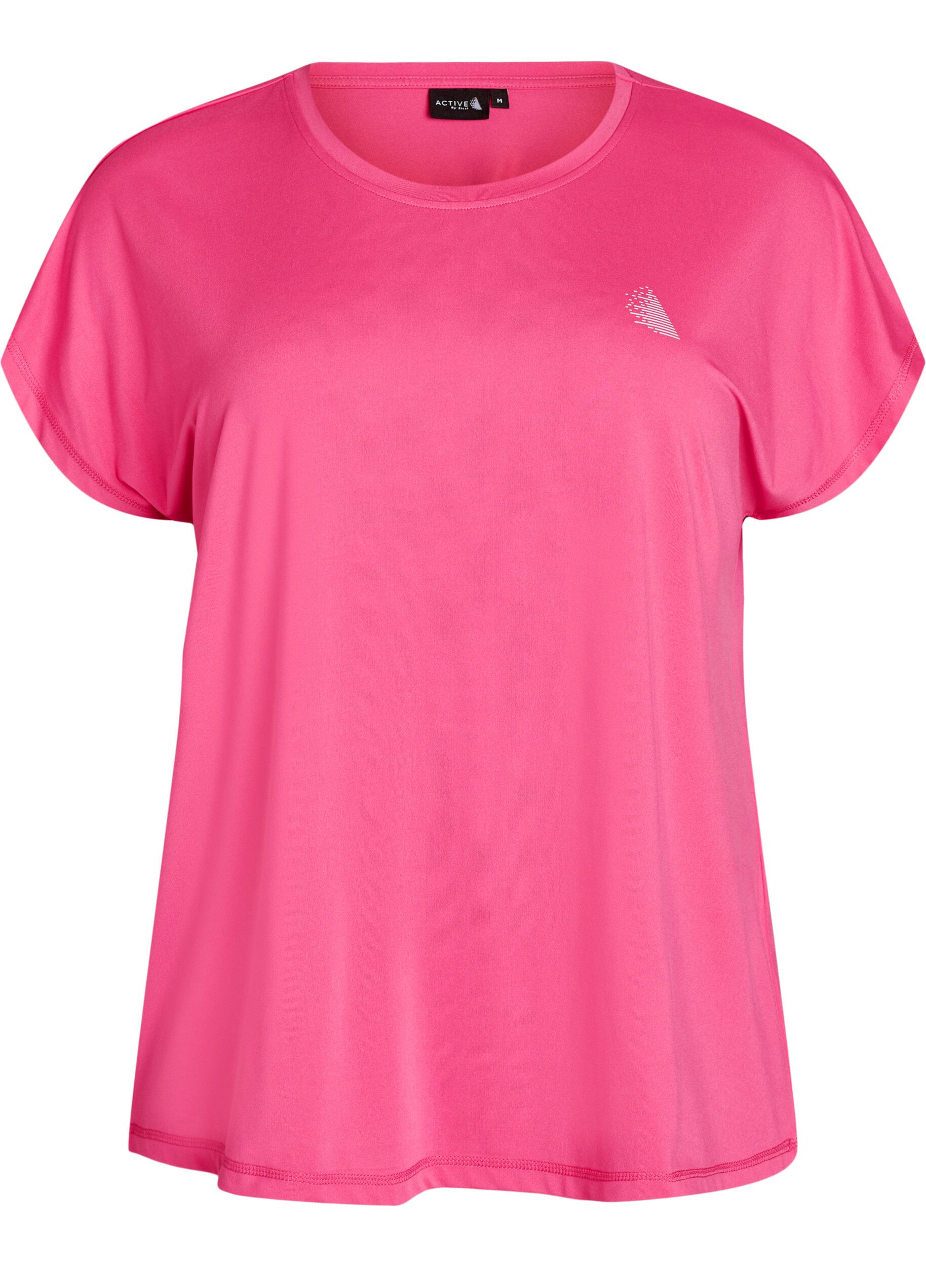 Ensfarvet tr&aelig;nings t-shirt