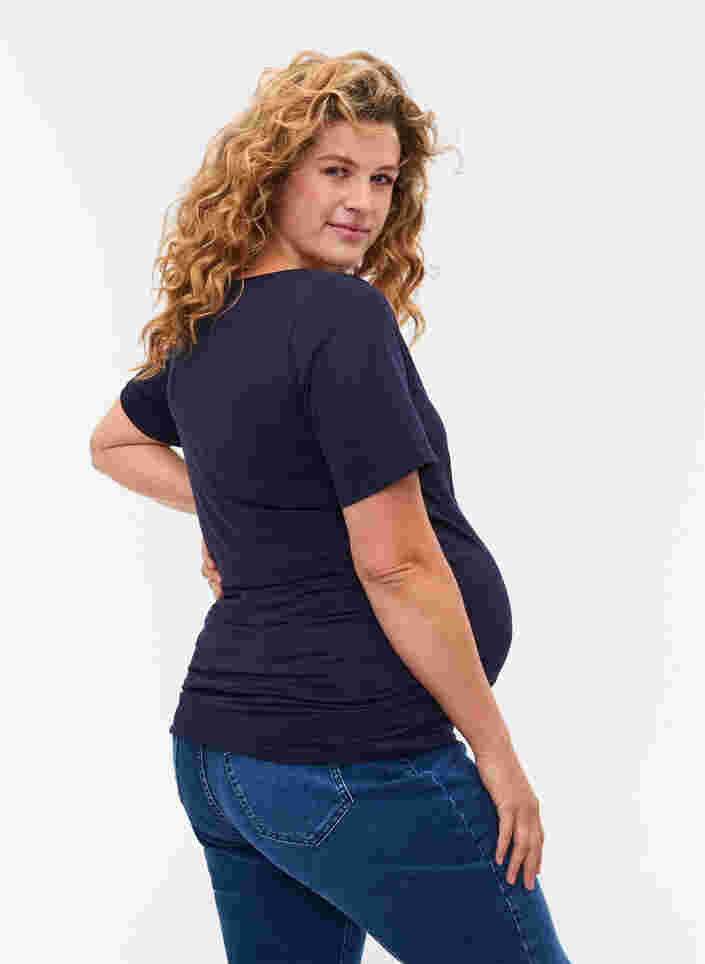Kortærmet graviditets t-shirt i bomuld, Night Sky, Model