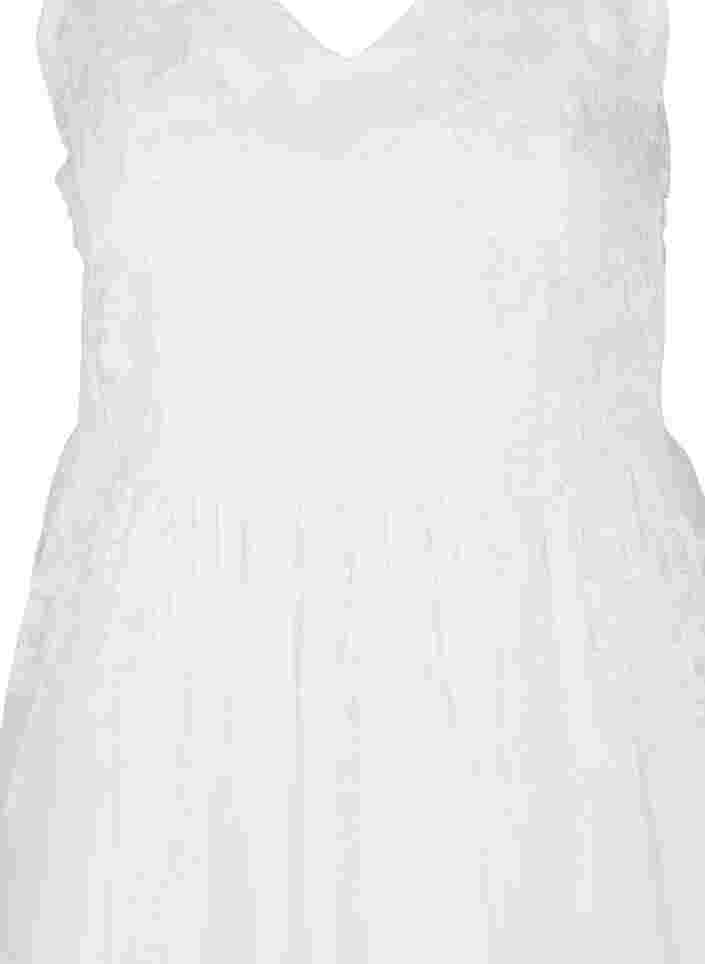 Ærmeløs brudekjole med v-udskæring, Star White, Packshot image number 2