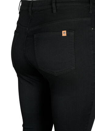 Højtaljede Amy jeans med knapper, Black, Packshot image number 3