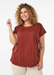 Kort&aelig;rmet T-shirt i bomuldsblanding, R&oslash;d, Model image number 0
