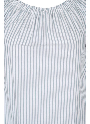 Stribet bomulds bluse med korte ærmer, Trooper Stripe, Packshot image number 2