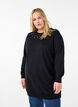 Sweat tunika med eyelets, Black, Model image number 0