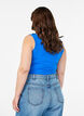 Ensfarvet basis top i bomuld, Bl&aring;, Model image number 2