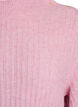 Ribstrikket sweater med ballon&aelig;rmer og knapper, Lyser&oslash;d, Packshot image number 2