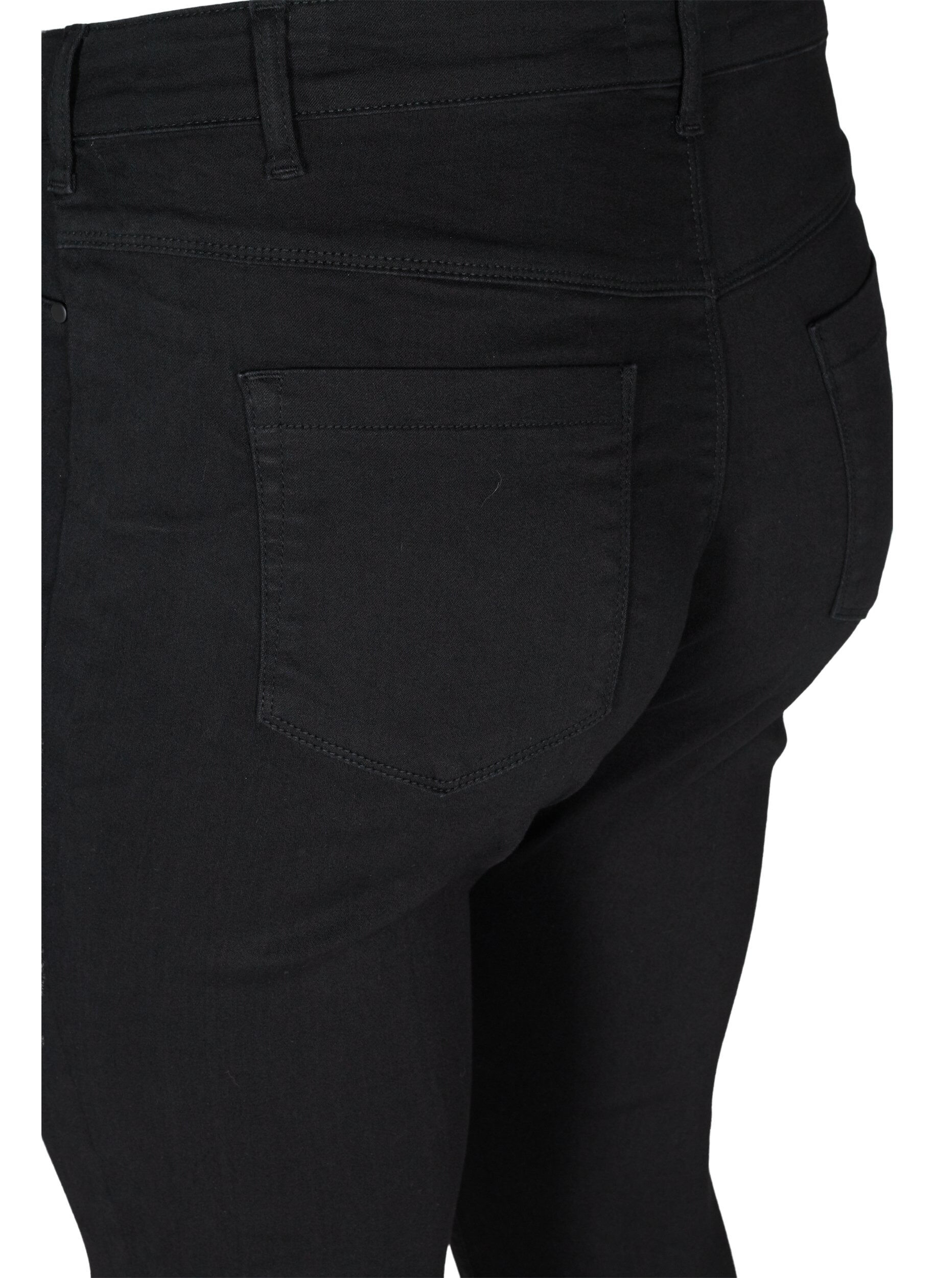 ZizziJeggings i bomuldsblanding, Black, Packshot image number 3