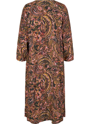 Lang printet kimono i viskose, Paisley AOP, Packshot image number 1