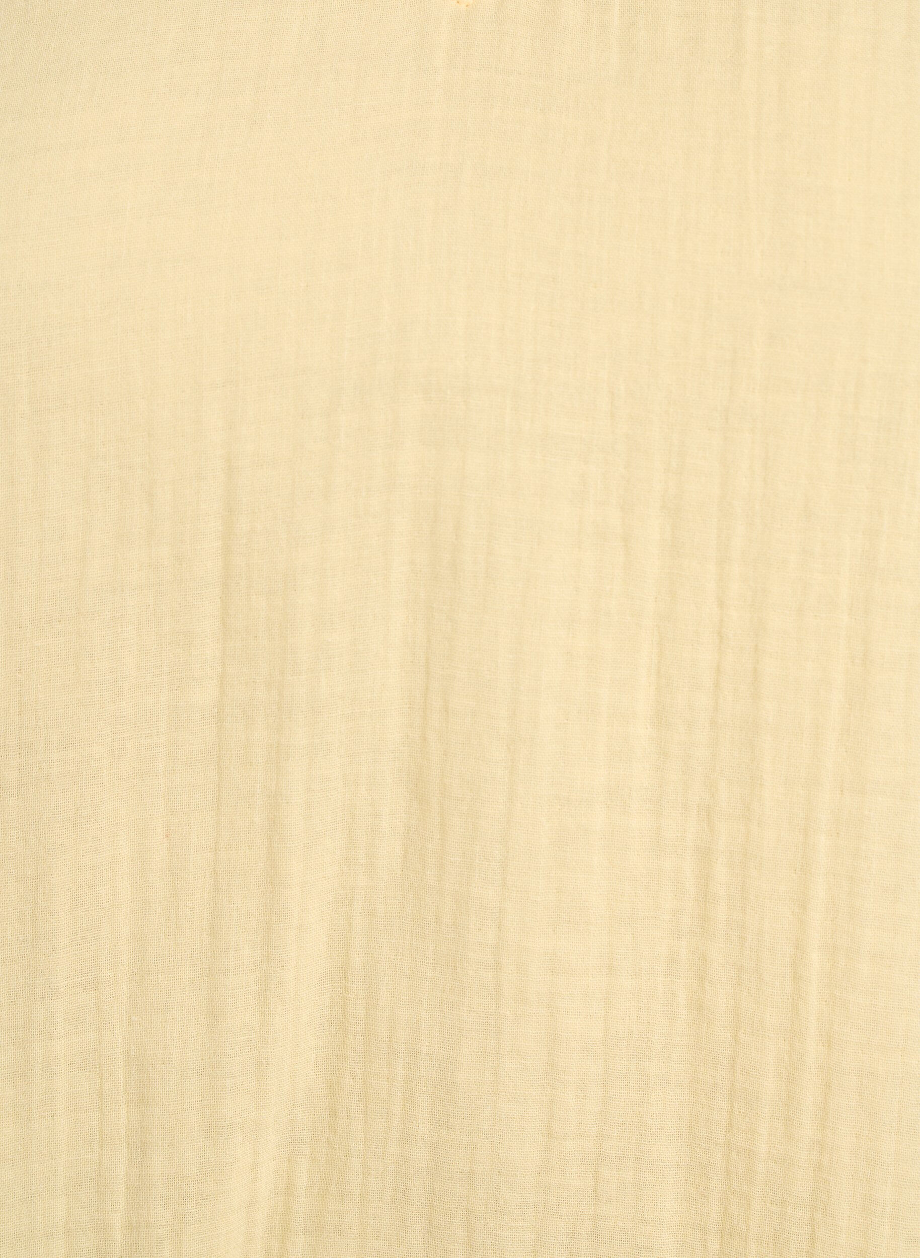 Zizzi&AElig;rmel&oslash;s top i bomuldsmusselin med fl&aelig;ser, Gul, Packshot image number 2