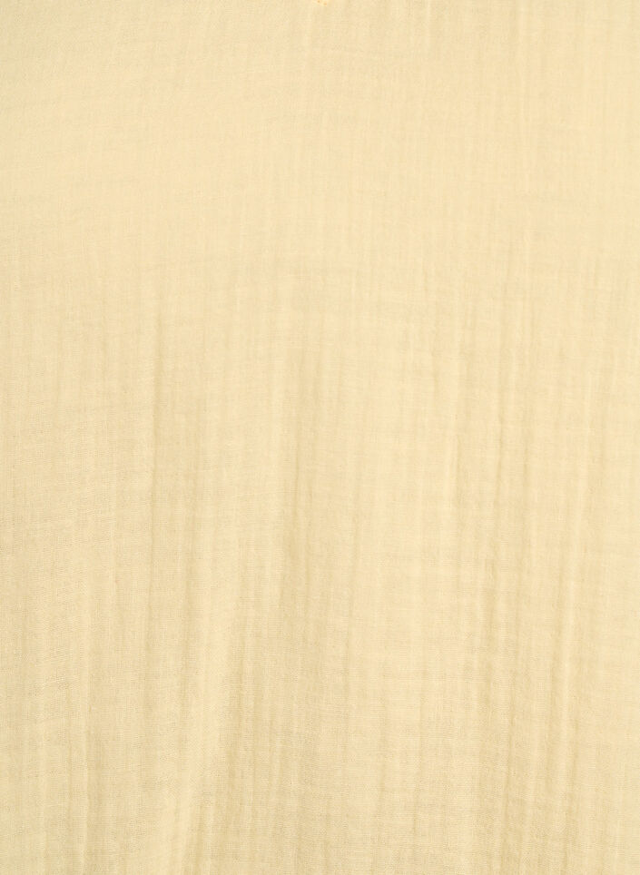 &AElig;rmel&oslash;s top i bomuldsmusselin med fl&aelig;ser, Gul, Packshot image number 2