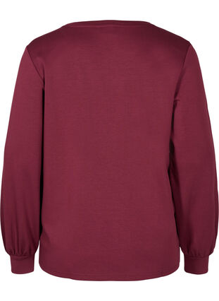 Sweatshirt med rund hals og lange ærmer, Zinfandel, Packshot image number 1