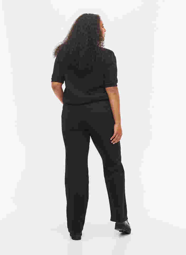 Regular fit Gemma jeans med høj talje, Black, Model image number 2