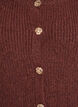 Kort cardigan med 3/4-ærmer og gyldne strukturknapper, Brun, Packshot image number 2