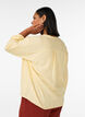 Bluse i h&oslash;r og viskose med V-udsk&aelig;ring, Gul, Model image number 2