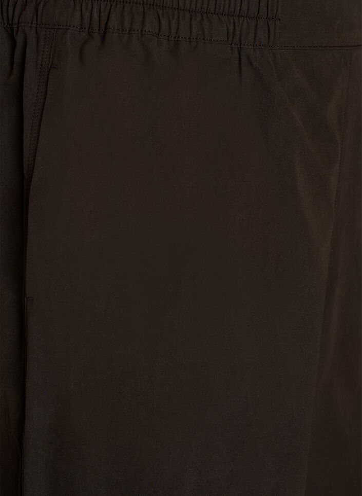 Ballonbukser i bomuld med h&oslash;j talje, Brun, Packshot image number 2