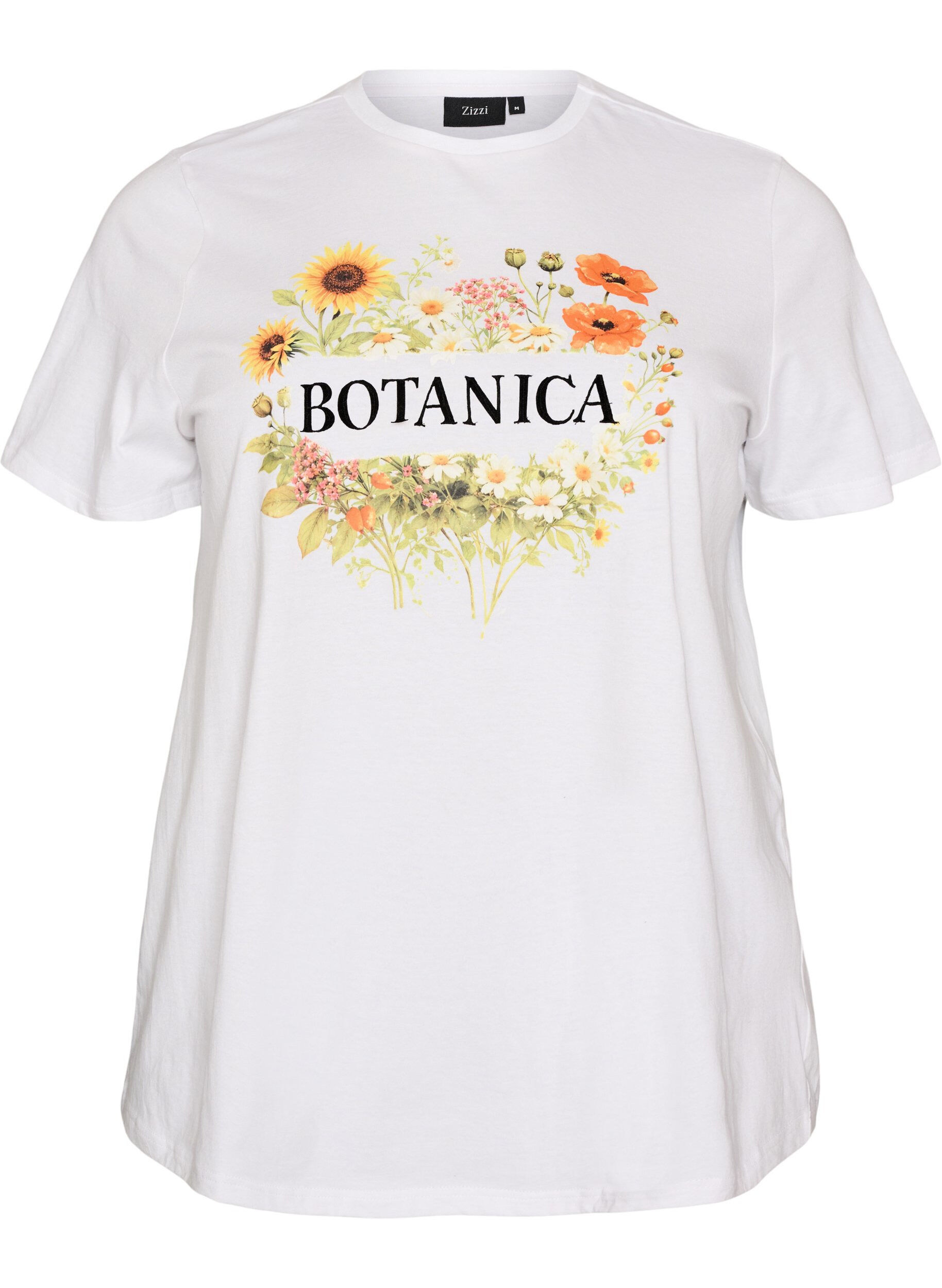 T-shirt i &oslash;kologisk bomuld med frontmotiv