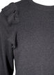 Langærmet bluse med flæsedetaljer, Dark Grey Melange, Packshot image number 2