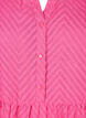 Kort kjole med tekstur og flæsekrave, Magenta, Packshot image number 2