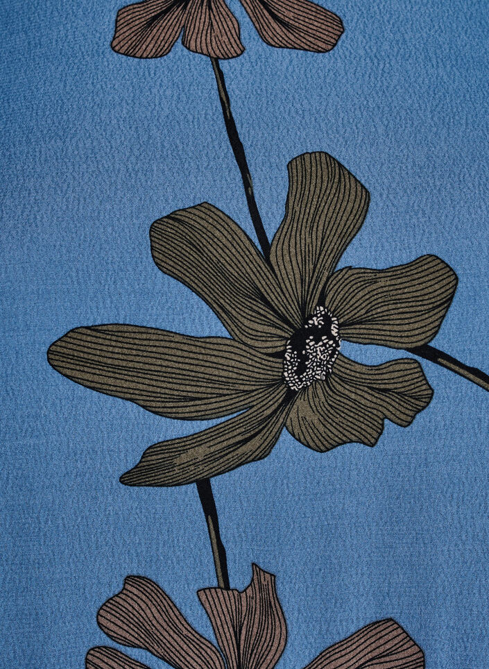 Langærmet tunika med skæring, Blå, Packshot image number 3