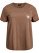 T-shirt med motiv, Brun, Packshot image number 0