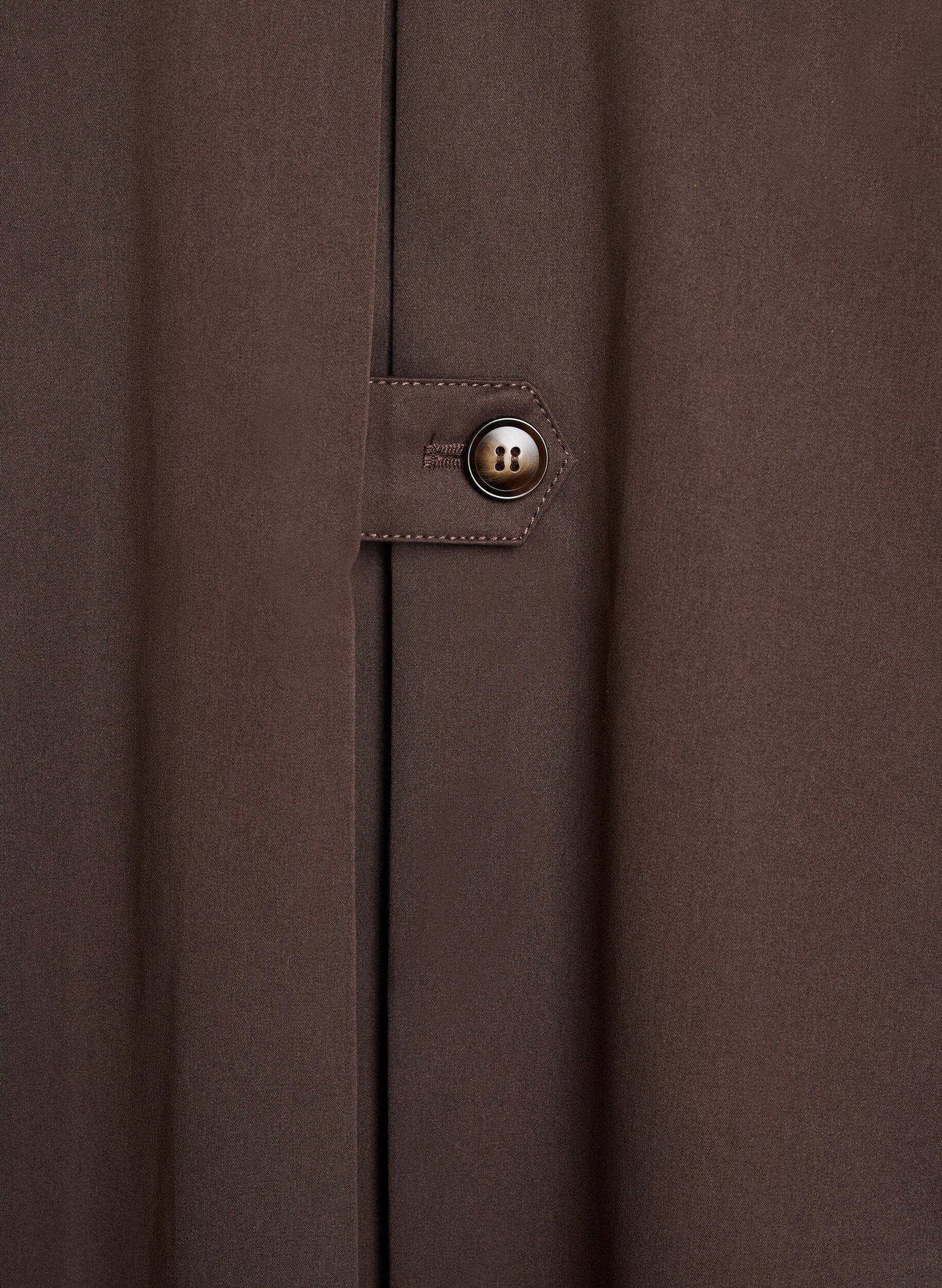 Zizzi Kort trenchcoat med krave og raglan&aelig;rmer, Brun, Packshot image number 4