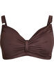 Bikini b&oslash;jle bh med draperinger, Brun, Packshot image number 0