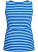 Stribet tanktop med ribstruktur, Bl&aring;, Packshot image number 1