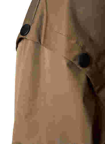Vindtæt parka jakke med regulerbar talje, Teak, Packshot image number 2