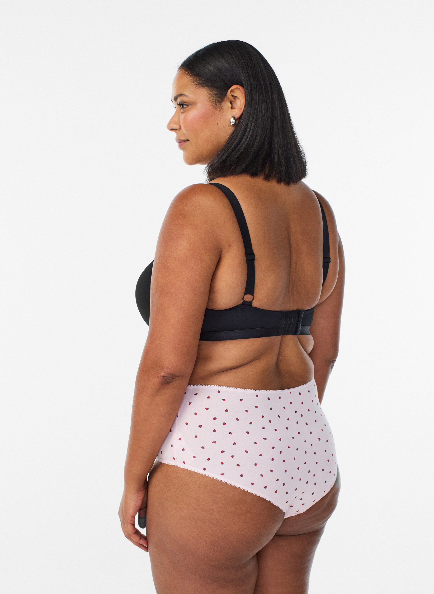 Zizzi 7-pak hipster trusse med regul&aelig;r talje, R&oslash;d, Model image number 1