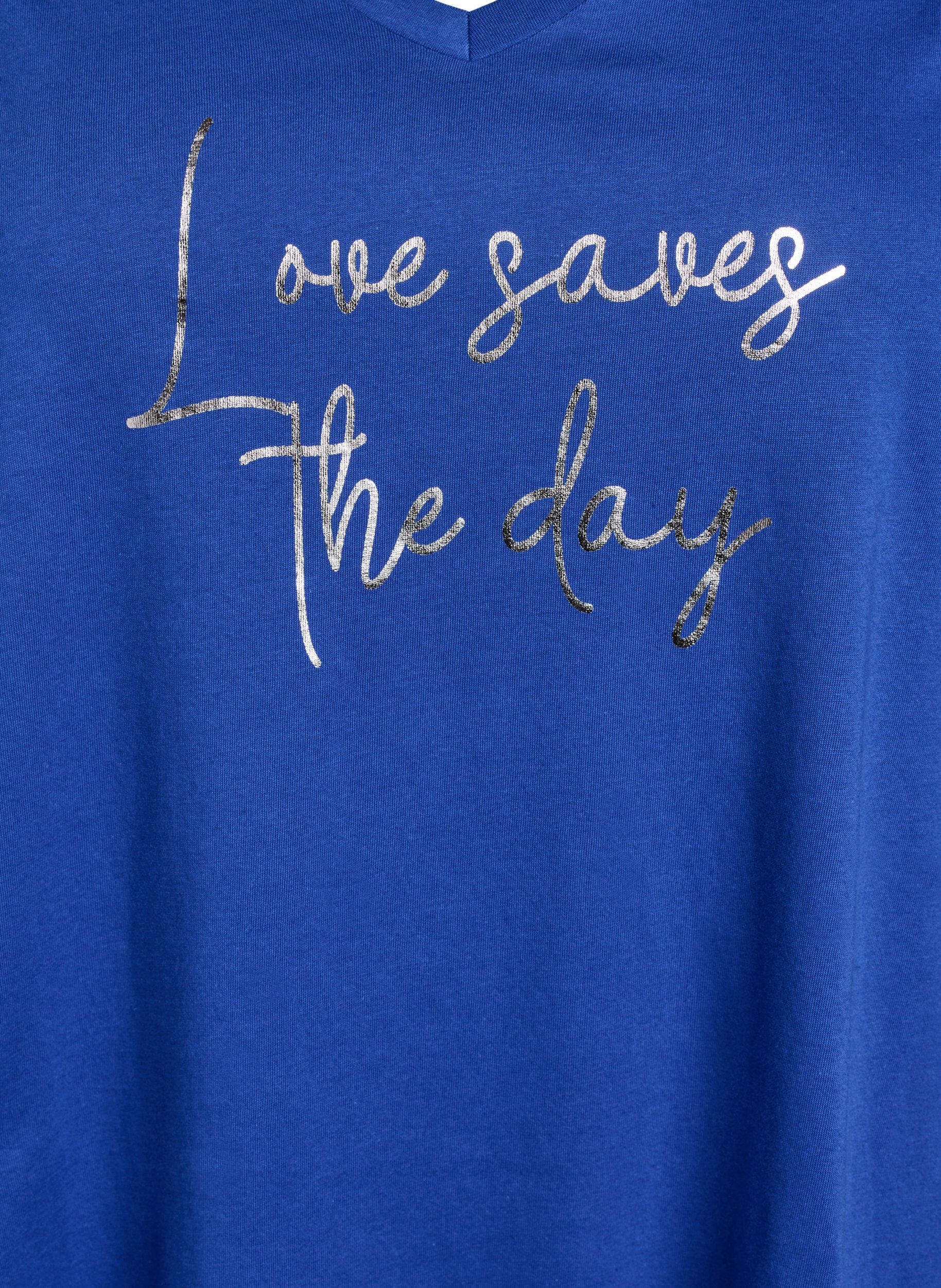 Zizzi Natkjole i &oslash;kologisk bomuld med v-hals , , Packshot image number 2