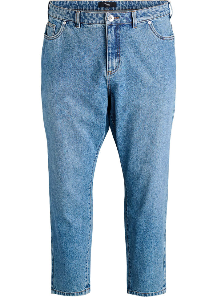 Mille mom fit jeans med h&oslash;j talje, Bl&aring;, Packshot image number 0