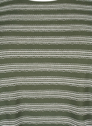 Langærmet bluse med stribet mønster, Thyme w. Stripe, Packshot image number 2