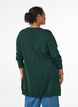 Lang strikcardigan i viskosemix, Gr&oslash;n, Model image number 2