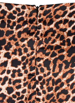 Leoprintet nederdel med slids, Leopard AOP, Packshot image number 2