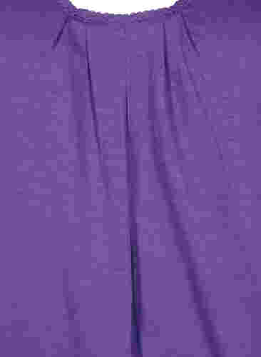 Bomuldstop med blondekant, Deep Lavender, Packshot image number 2