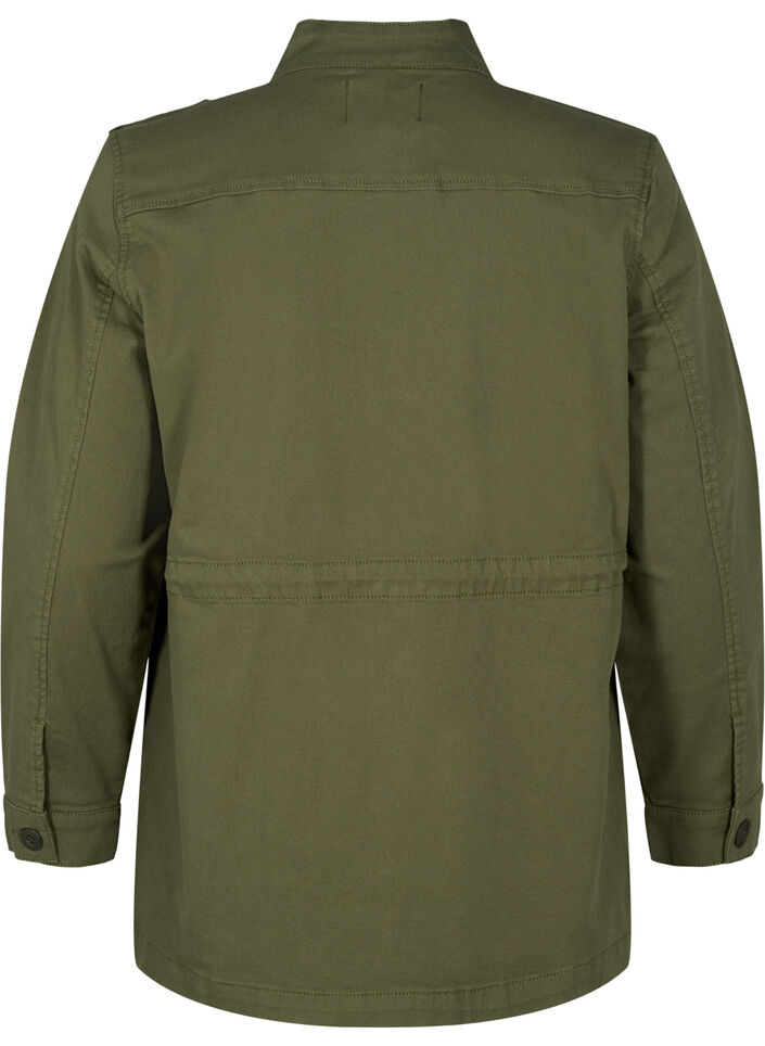 Canvasjakke med lommer, Thyme, Packshot image number 1