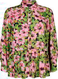 Blomstret skjorte i viskose, Pink G. Flower AOP