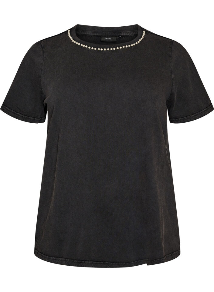 T-shirt i &oslash;kologisk bomuld med grafisk udtryk, Gr&aring;, Packshot image number 0