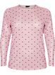 Meshbluse med print, Lyser&oslash;d, Packshot image number 0