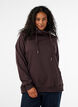 Sweatshirt med h&oslash;j krave og lommer, Brun, Model image number 0