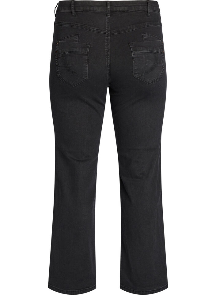 Regular fit Gemma jeans med h&oslash;j talje, Sort, Packshot image number 1