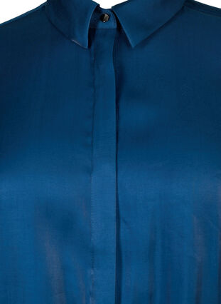 Skjorte i viskose med flæser, Titan, Packshot image number 2