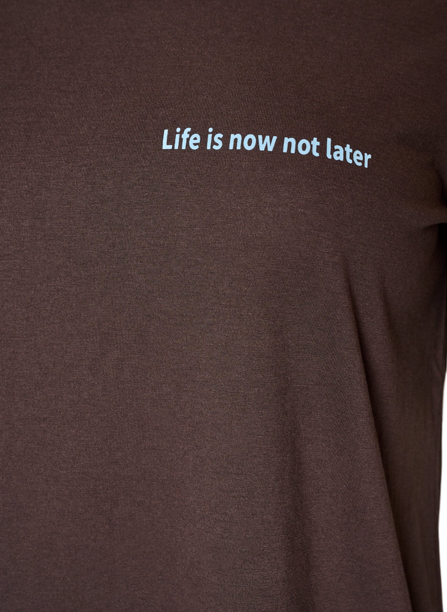 ZizziT-shirt med motiv, Brun, Packshot image number 2