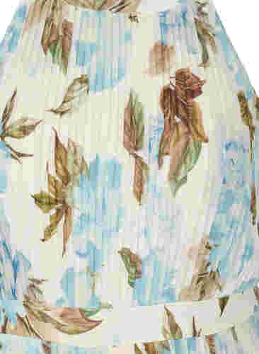 Blomstret maxikjole med plissé, Cloud Dancer Flower, Packshot image number 2