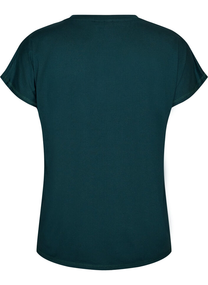 L&oslash;s tr&aelig;nings t-shirt med V-hals, Gr&oslash;n, Packshot image number 1
