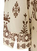 Kjole med ornamentprint og fl&aelig;sekrave, Beige, Packshot image number 3