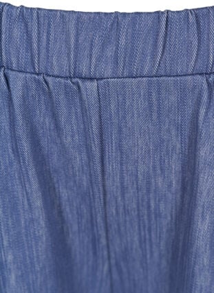 3/4 bukser med elastik, Blue denim, Packshot image number 2