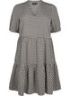 FLASH - Kjole med print og a-snit, Black White Graphic, Packshot image number 0
